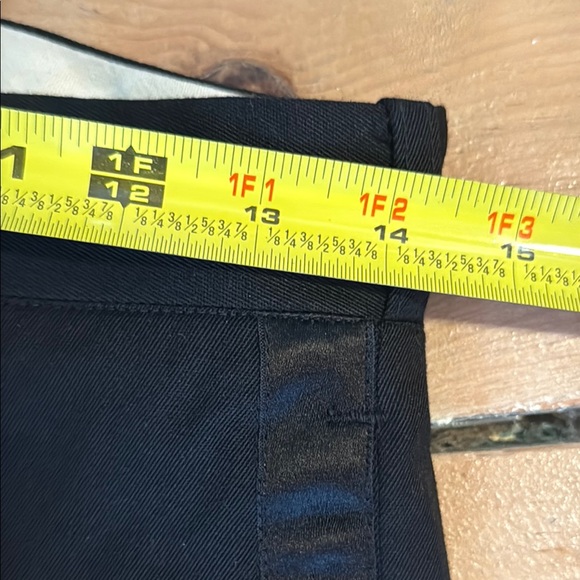 Black Dress Pants with Structured Fabric and Straight Leg Design - Picture 6 of 10